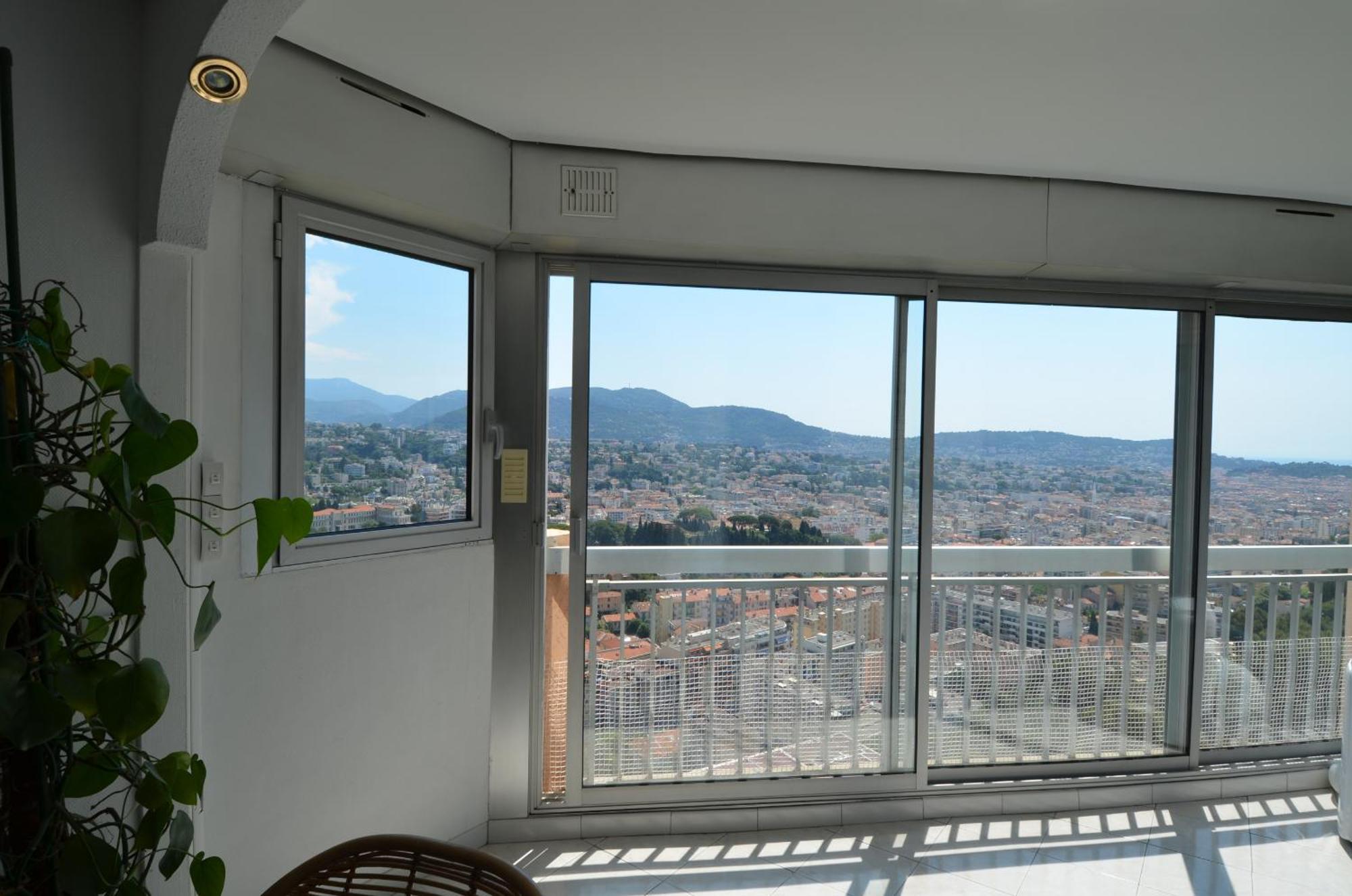 Babylone - Appartement Vue Panoramique Avec Piscine Pour 6 Personnes A Nice Quartier Pessicart Exteriör bild